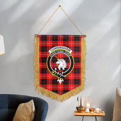 Cunningham Modern Tartan Crest Wall Hanging Banner