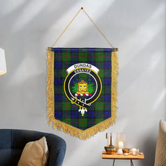 Dundas Modern Tartan Crest Wall Hanging Banner