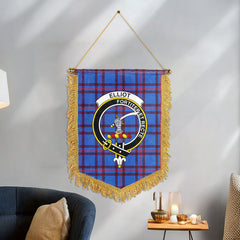 Elliot Modern Tartan Crest Wall Hanging Banner