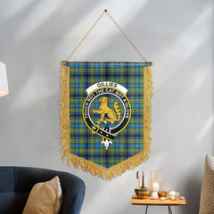 Gillies Ancient Tartan Crest Wall Hanging Banner