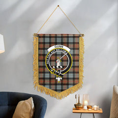 Gunn Weathered Tartan Crest Wall Hanging Banner