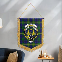 Johnson Modern Tartan Crest Wall Hanging Banner