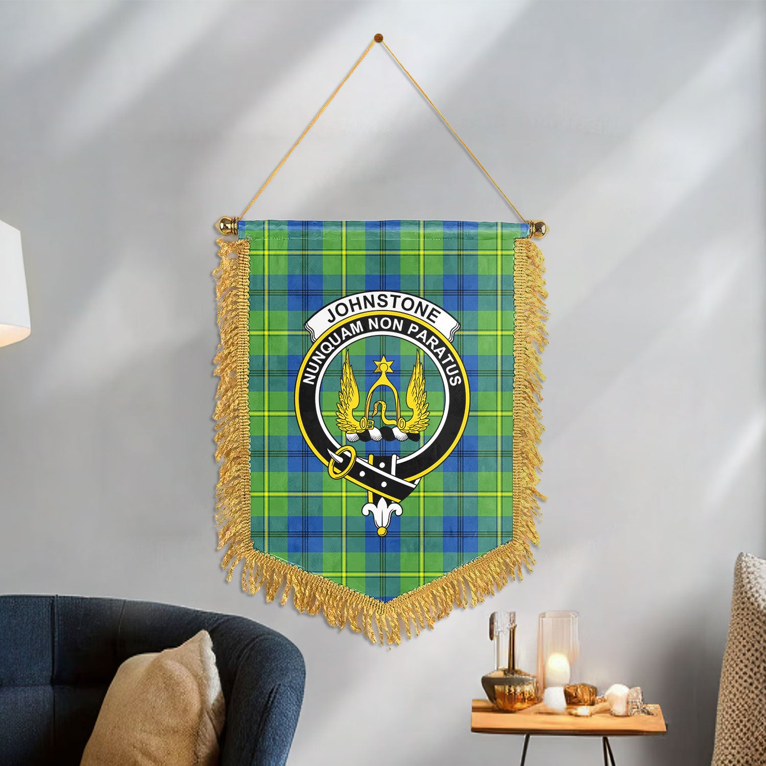 Johnstone Ancient Tartan Crest Wall Hanging Banner