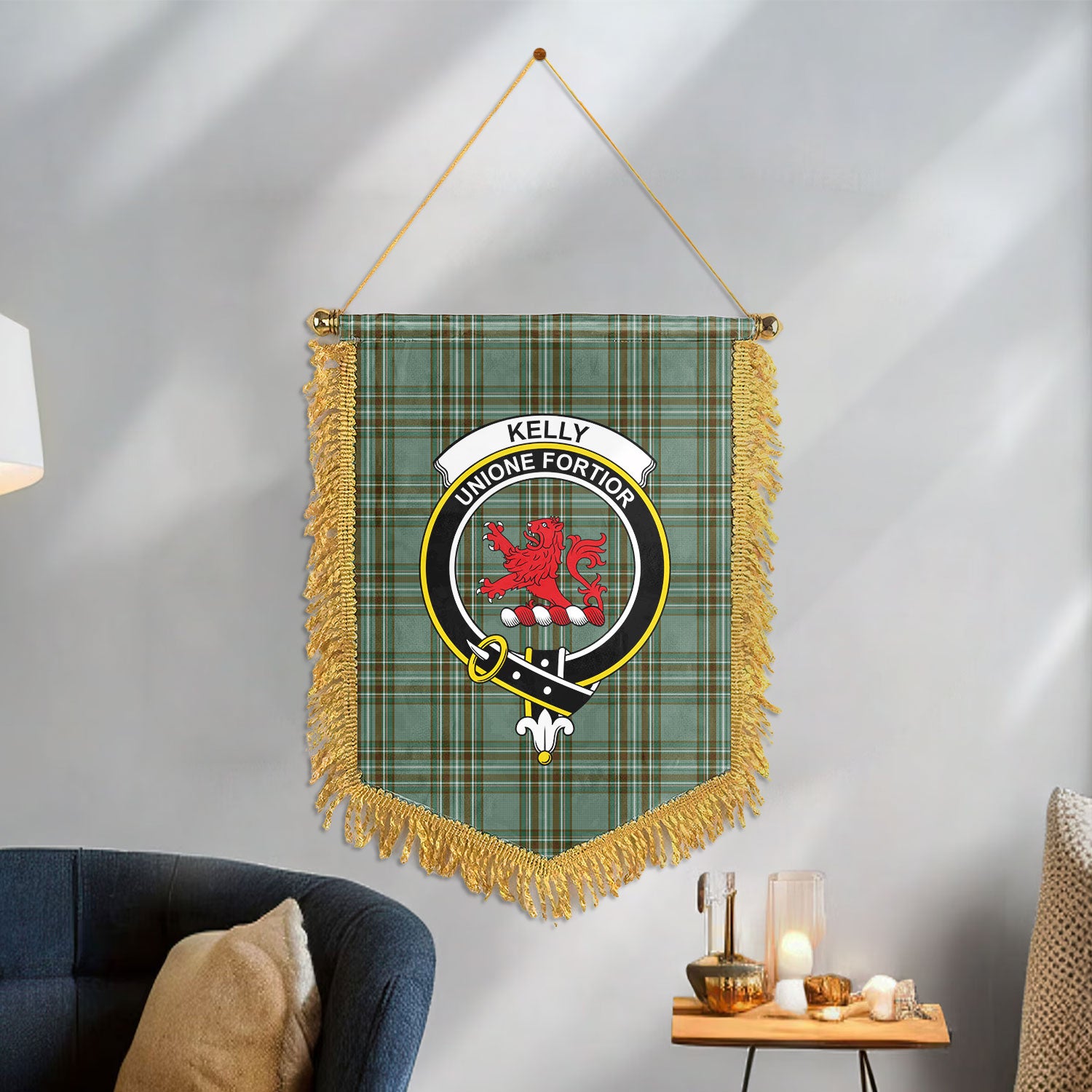 Kelly Dress Tartan Crest Wall Hanging Banner