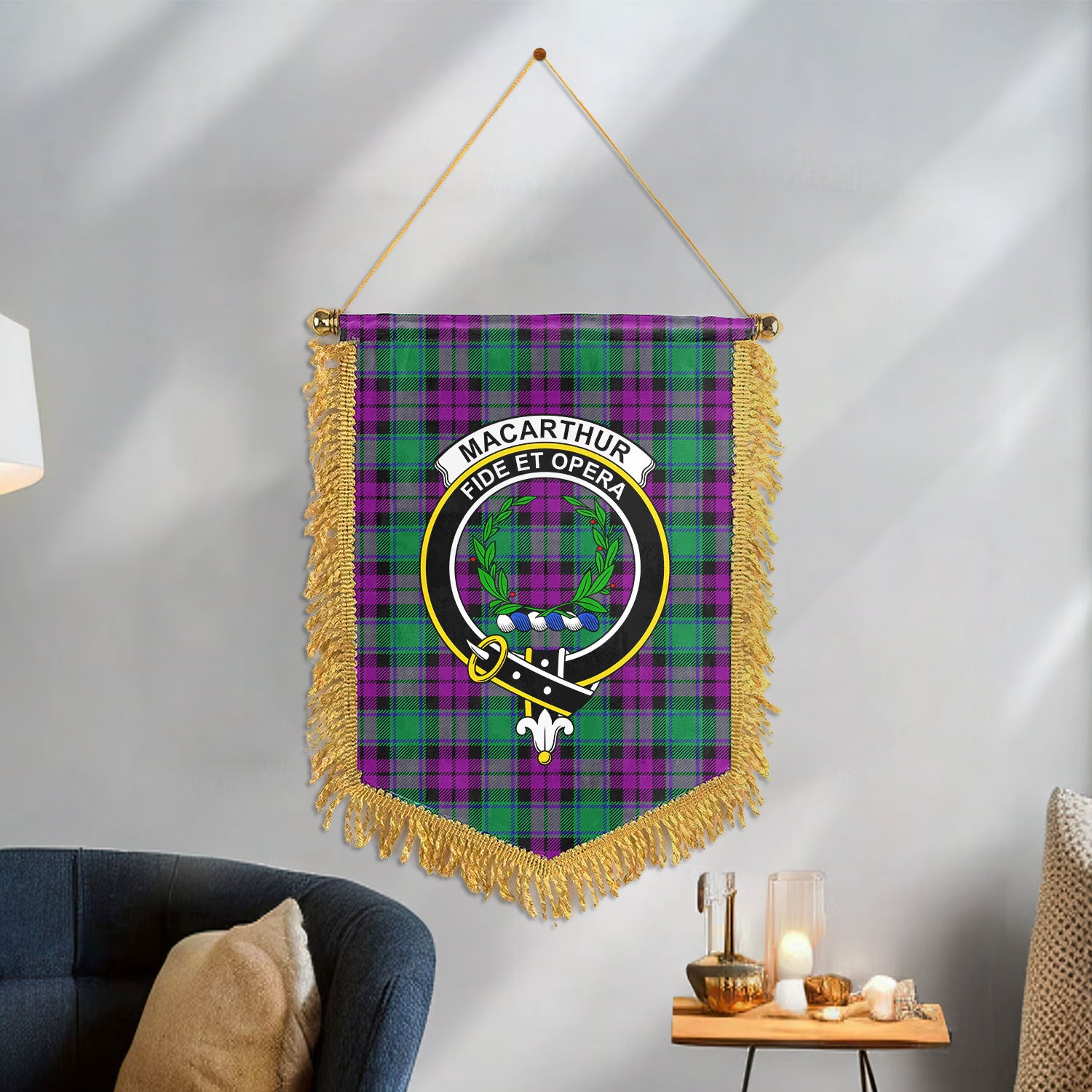 MacArthur – Milton Tartan Crest Wall Hanging Banner