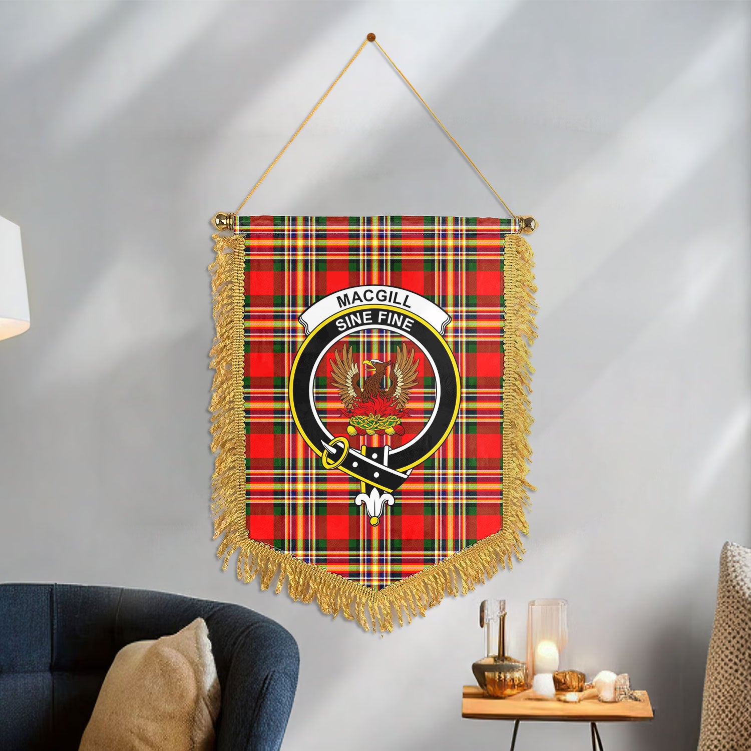 MacGill Modern Tartan Crest Wall Hanging Banner