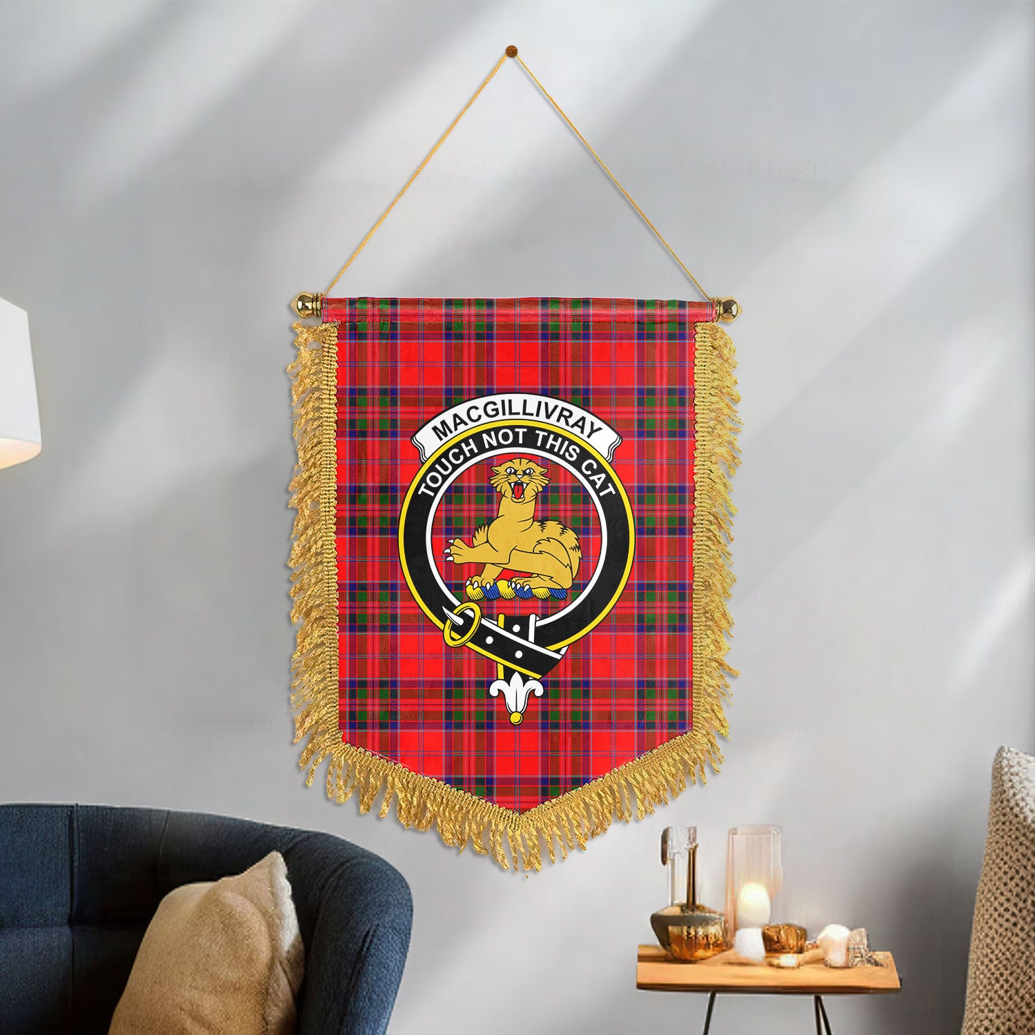 MacGillivray Modern Tartan Crest Wall Hanging Banner