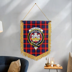 MacLachlan Modern Tartan Crest Wall Hanging Banner