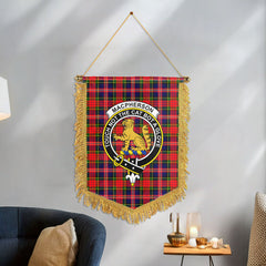 MacPherson Modern Tartan Crest Wall Hanging Banner