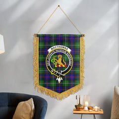 MacThomas Modern Tartan Crest Wall Hanging Banner