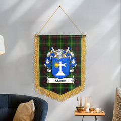 Martin Tartan Coat of Arms Wall Hanging Banner