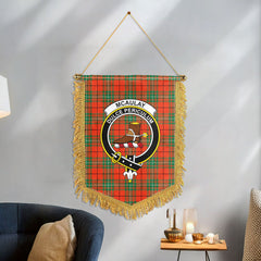 McAulay Ancient Tartan Crest Wall Hanging Banner