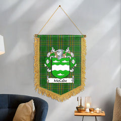 McCabe Tartan Coat of Arms Wall Hanging Banner