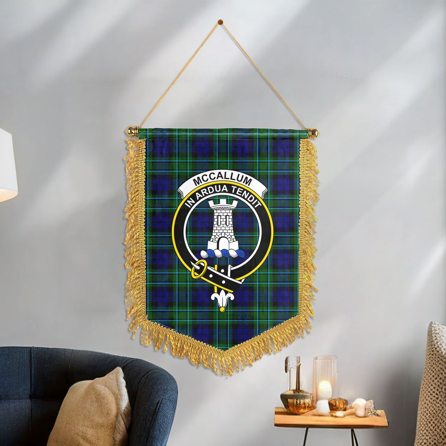 McCallum Modern Tartan Crest Wall Hanging Banner