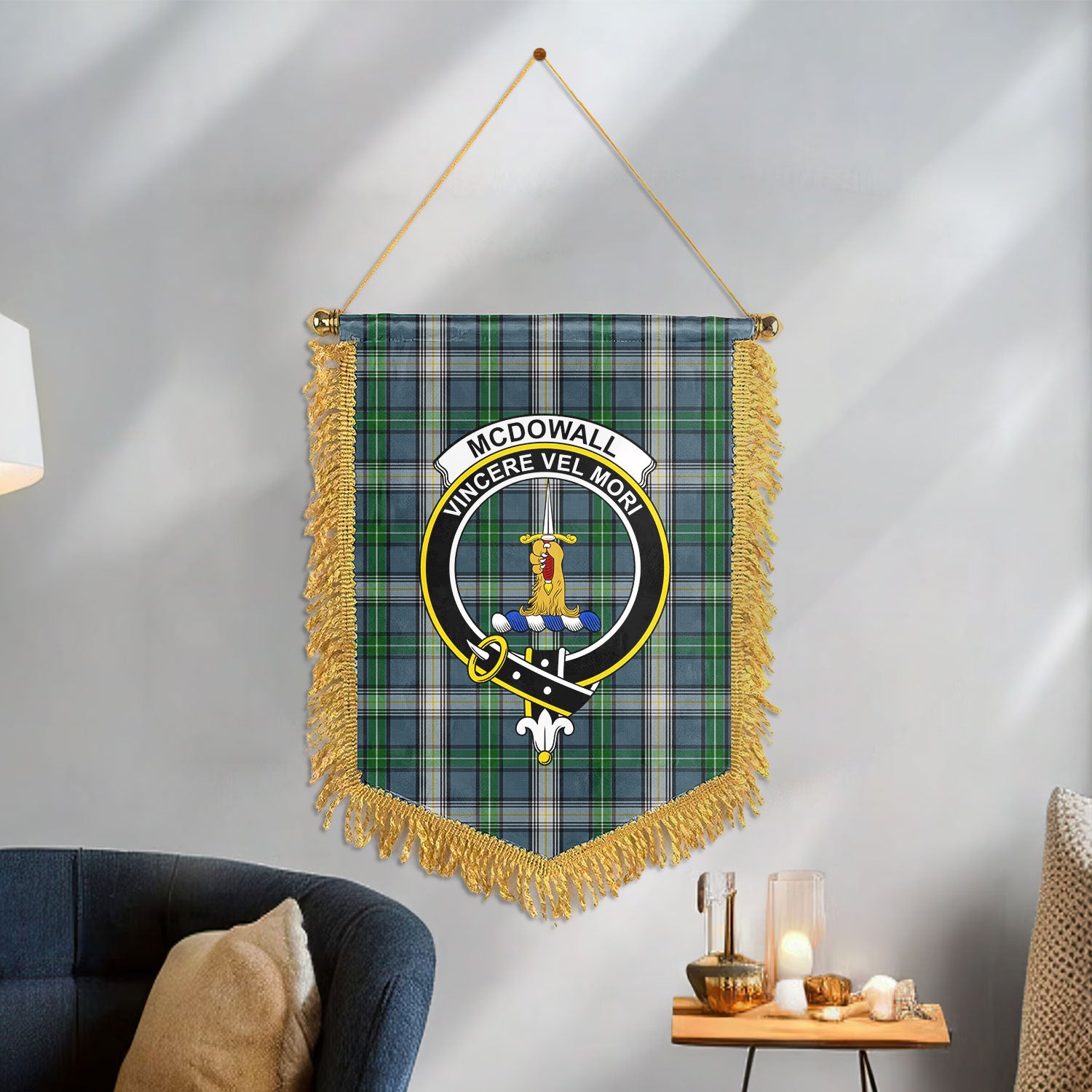 McDowall Tartan Crest Wall Hanging Banner