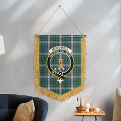 McDowell (MacDowell) Tartan Crest Wall Hanging Banner