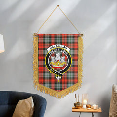 McLachlan Weathered Tartan Crest Wall Hanging Banner