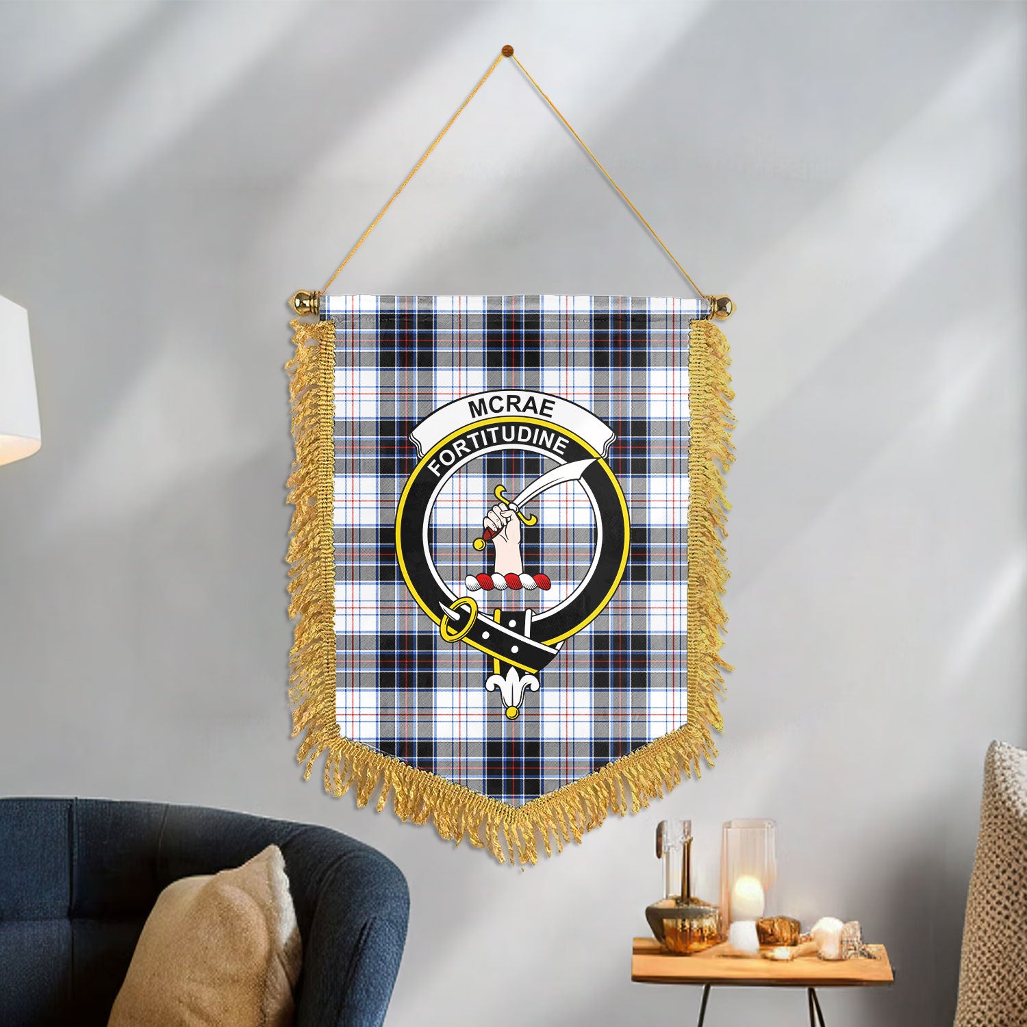 McRae Dress Modern Tartan Crest Wall Hanging Banner