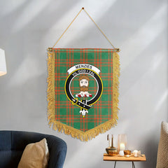 Menzies Green Ancient Tartan Crest Wall Hanging Banner