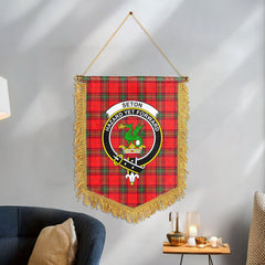 Seton Modern Tartan Crest Wall Hanging Banner