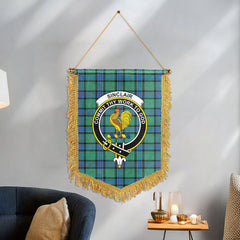 Sinclair Hunting Ancient Tartan Crest Wall Hanging Banner