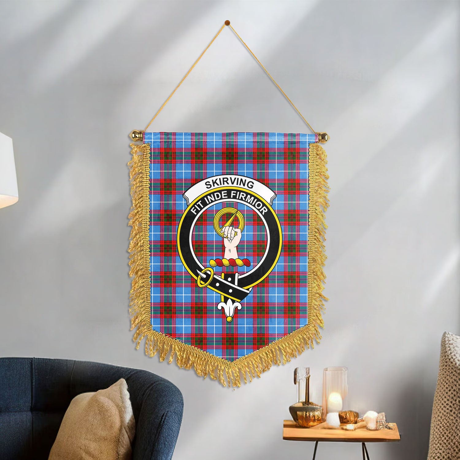 Skirving Tartan Crest Wall Hanging Banner