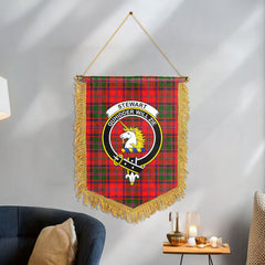 Stewart of Appin Modern Tartan Crest Wall Hanging Banner