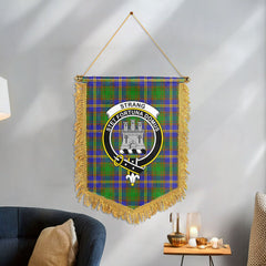 Strang (or Strange) Tartan Crest Wall Hanging Banner