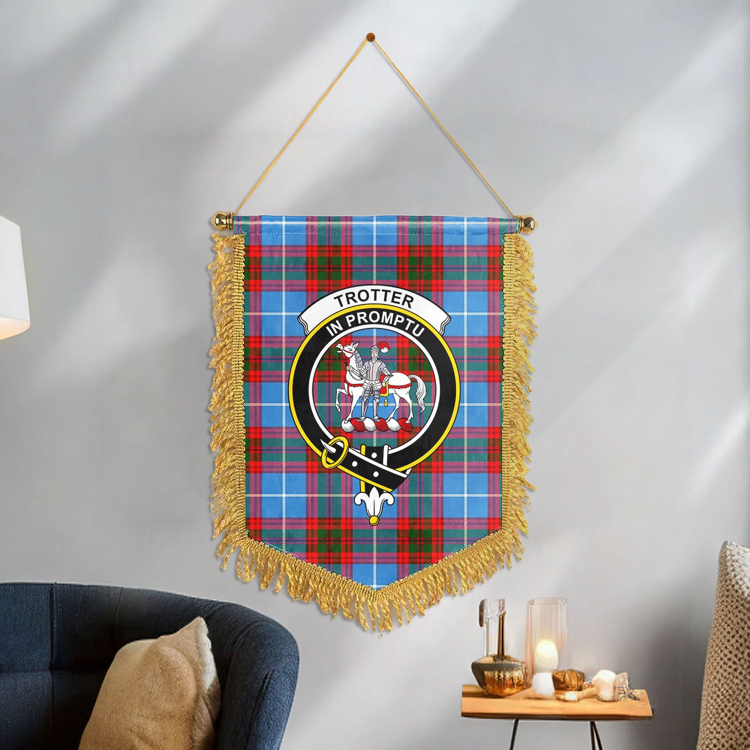 Trotter Tartan Crest Wall Hanging Banner