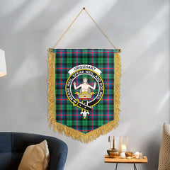 Urquhart Broad Red Ancient Tartan Crest Wall Hanging Banner