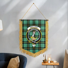 Wallace Hunting Ancient Tartan Crest Wall Hanging Banner