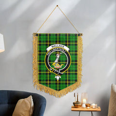 Wallace Hunting Modern Tartan Crest Wall Hanging Banner