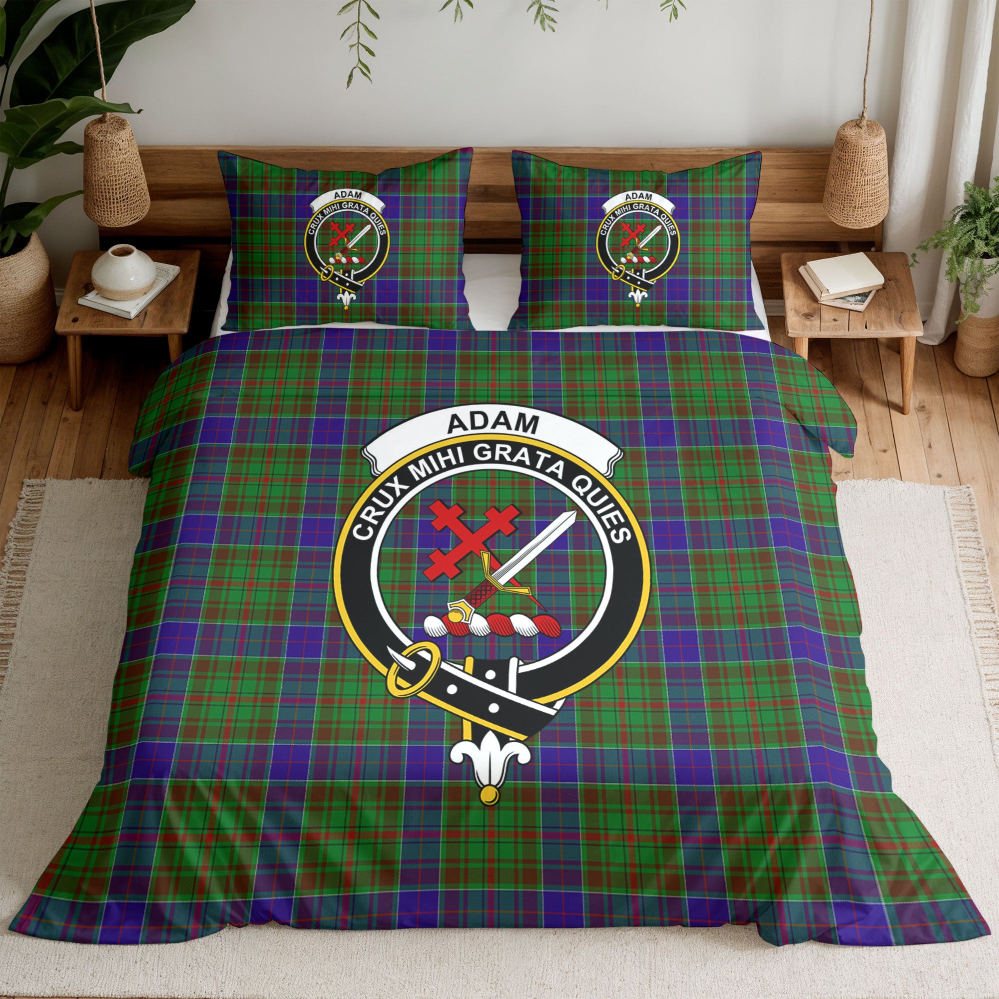 Adam Tartan Crest Bedding Set