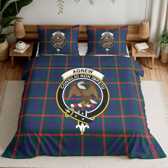 Agnew Modern Tartan Crest Bedding Set