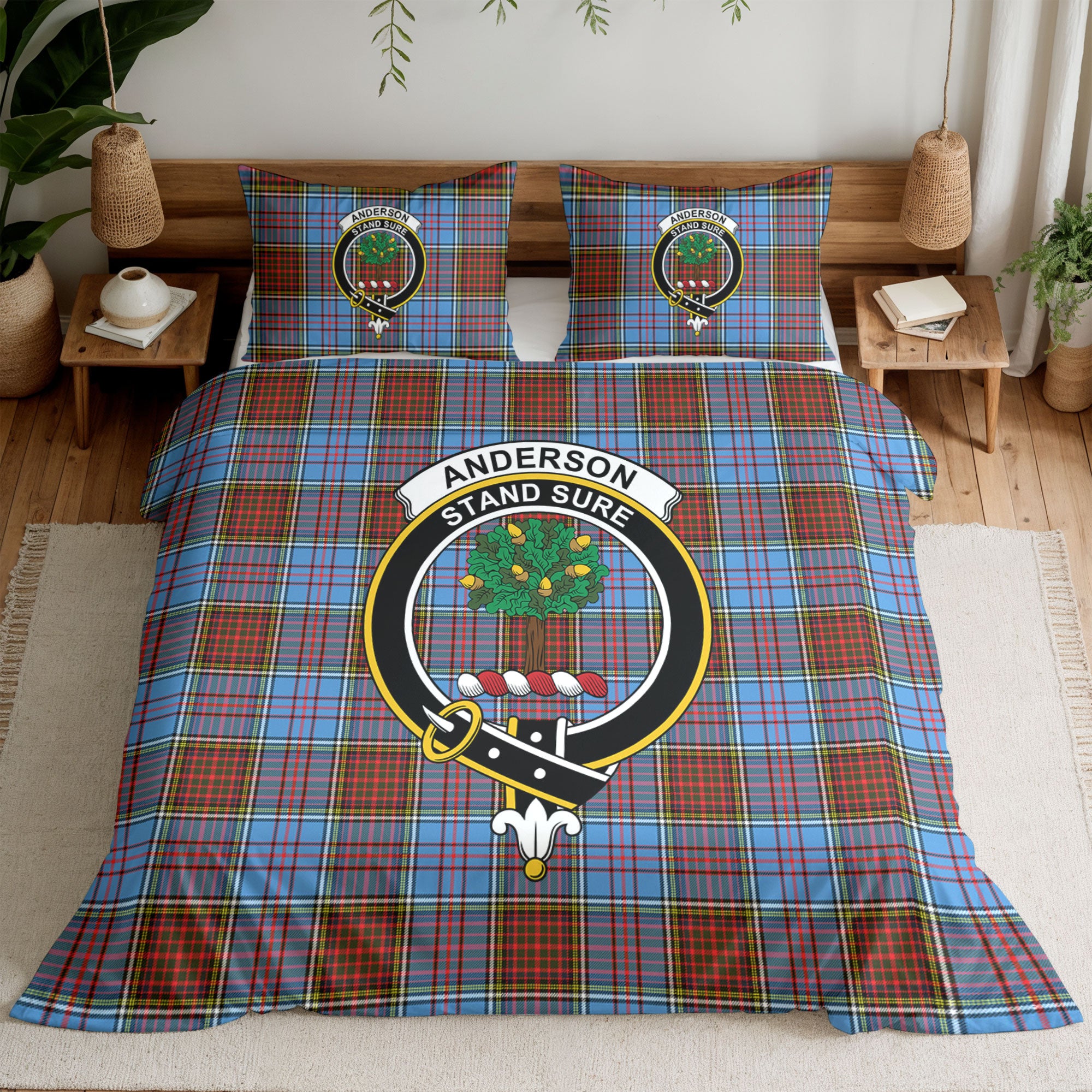 Anderson Modern Tartan Crest Bedding Set