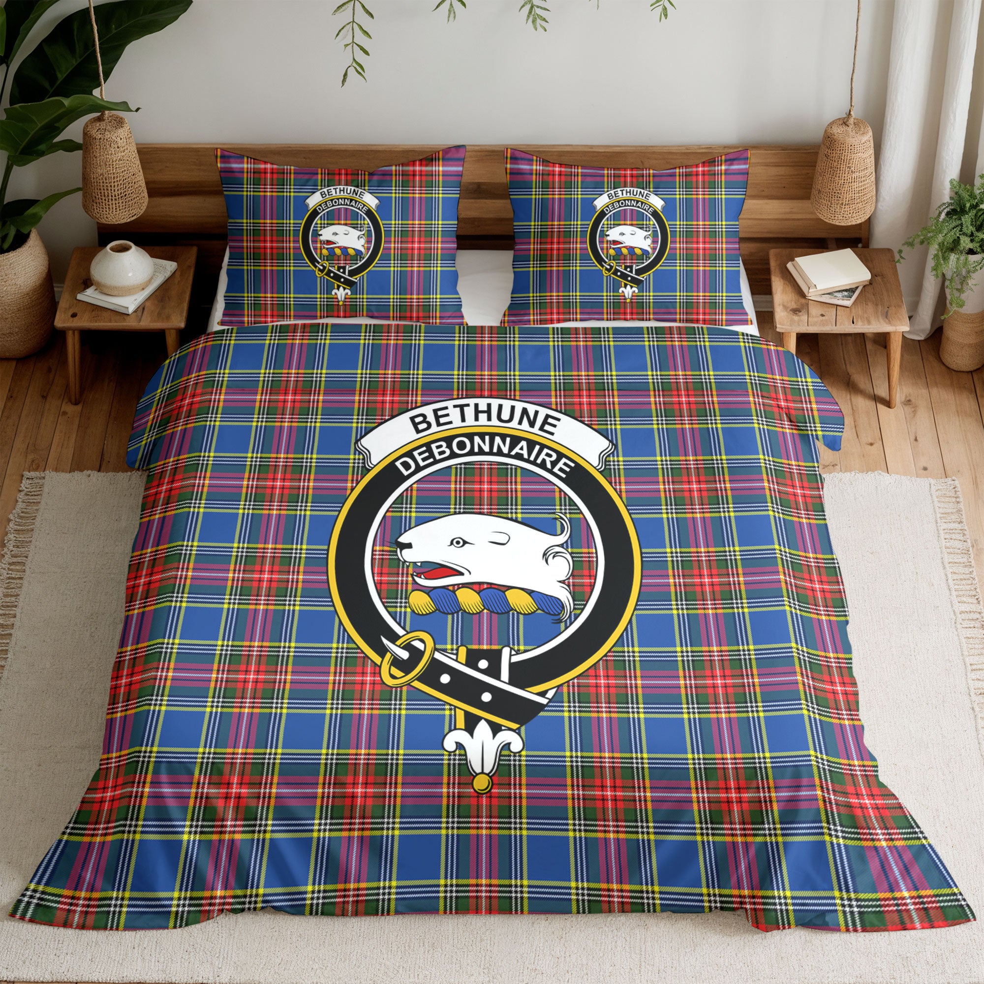 Bethune Modern Tartan Crest Bedding Set