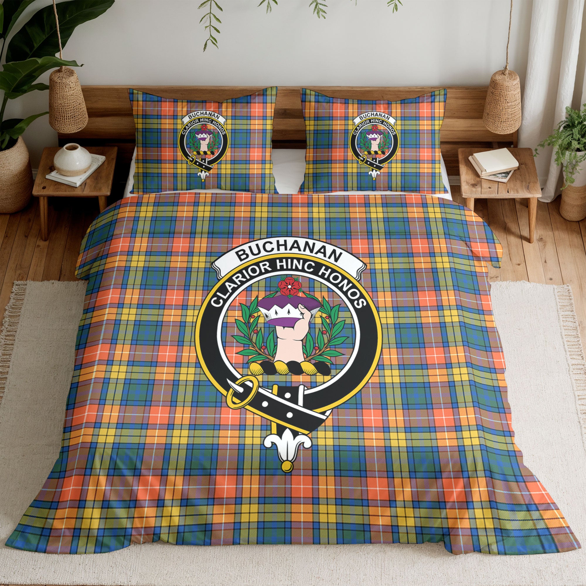 Buchanan Ancient Tartan Crest Bedding Set