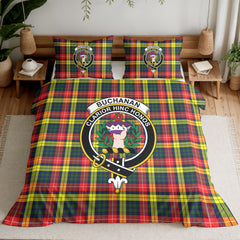Buchanan Modern Tartan Crest Bedding Set