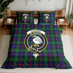 Calder (Calder-Campbell) Tartan Crest Bedding Set