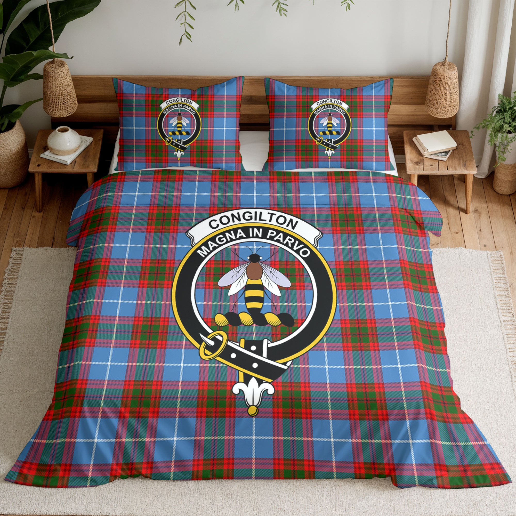 Congilton Tartan Crest Bedding Set