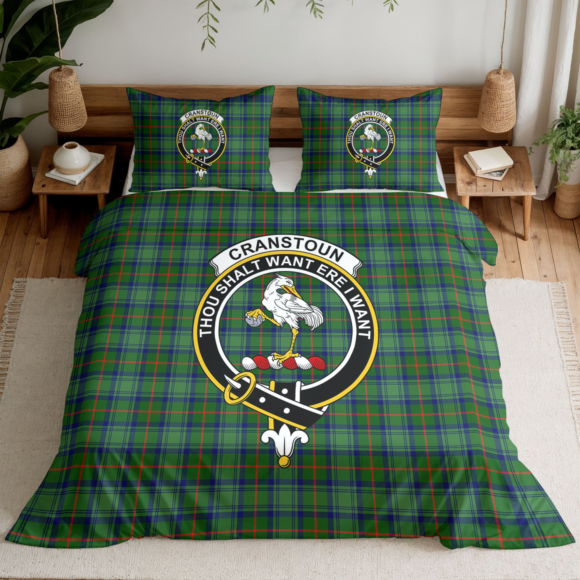 Cranstoun Tartan Crest Bedding Set
