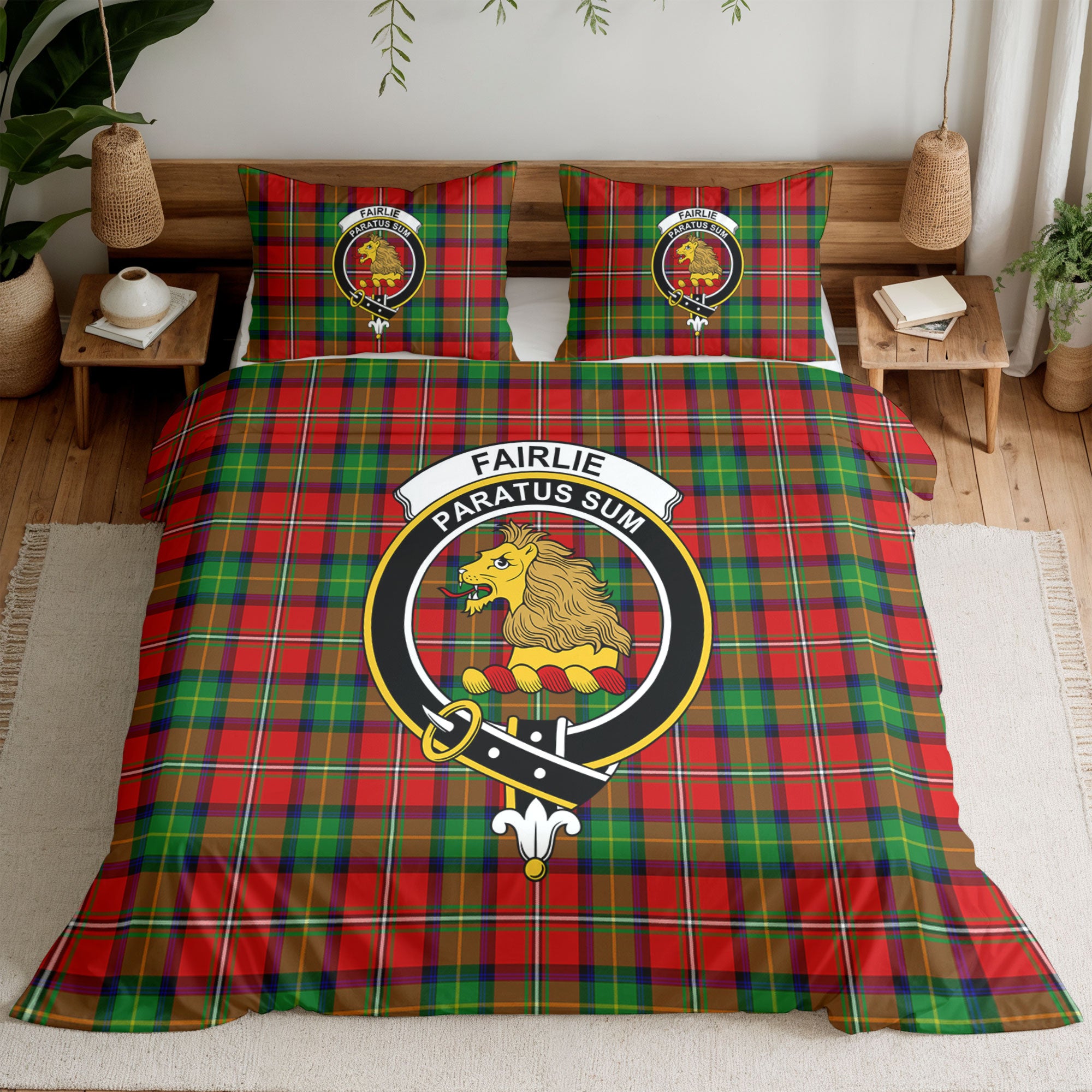 Fairlie Tartan Crest Bedding Set