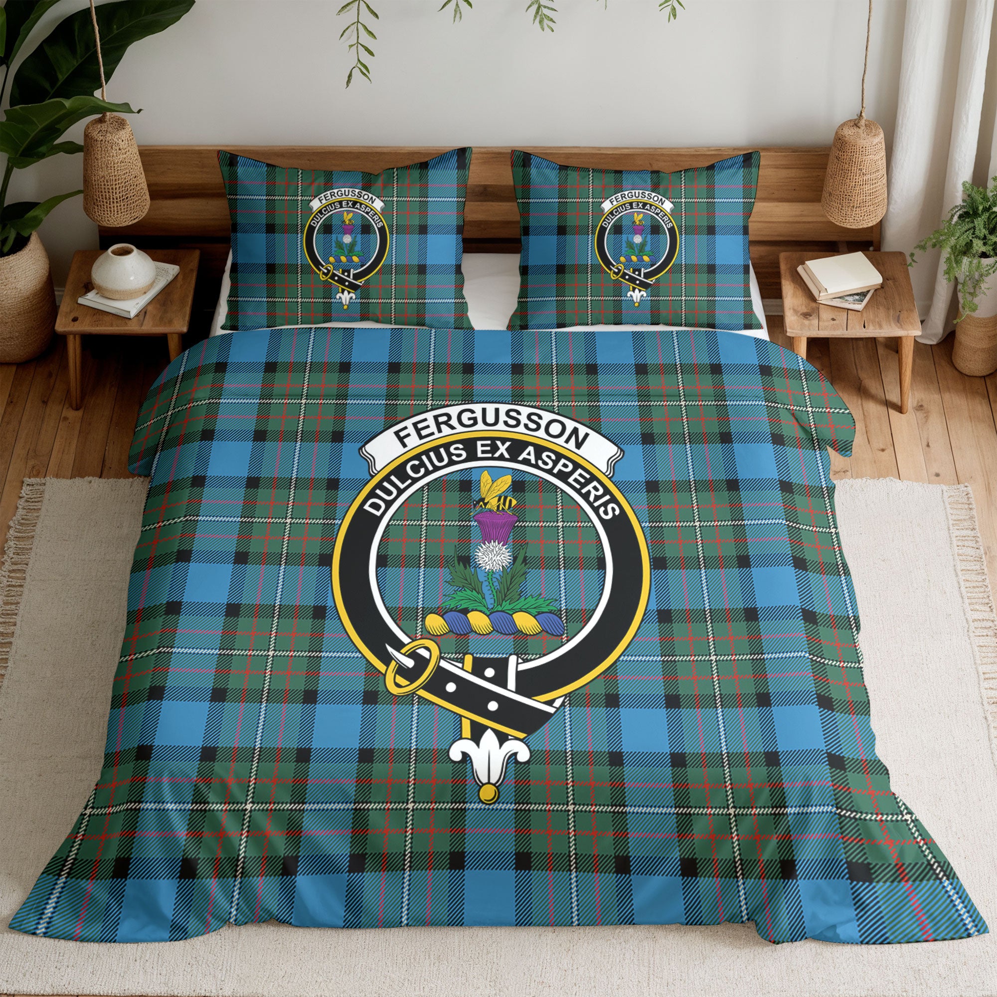Fergusson Ancient Tartan Crest Bedding Set