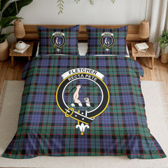 Fletcher Modern Tartan Crest Bedding Set