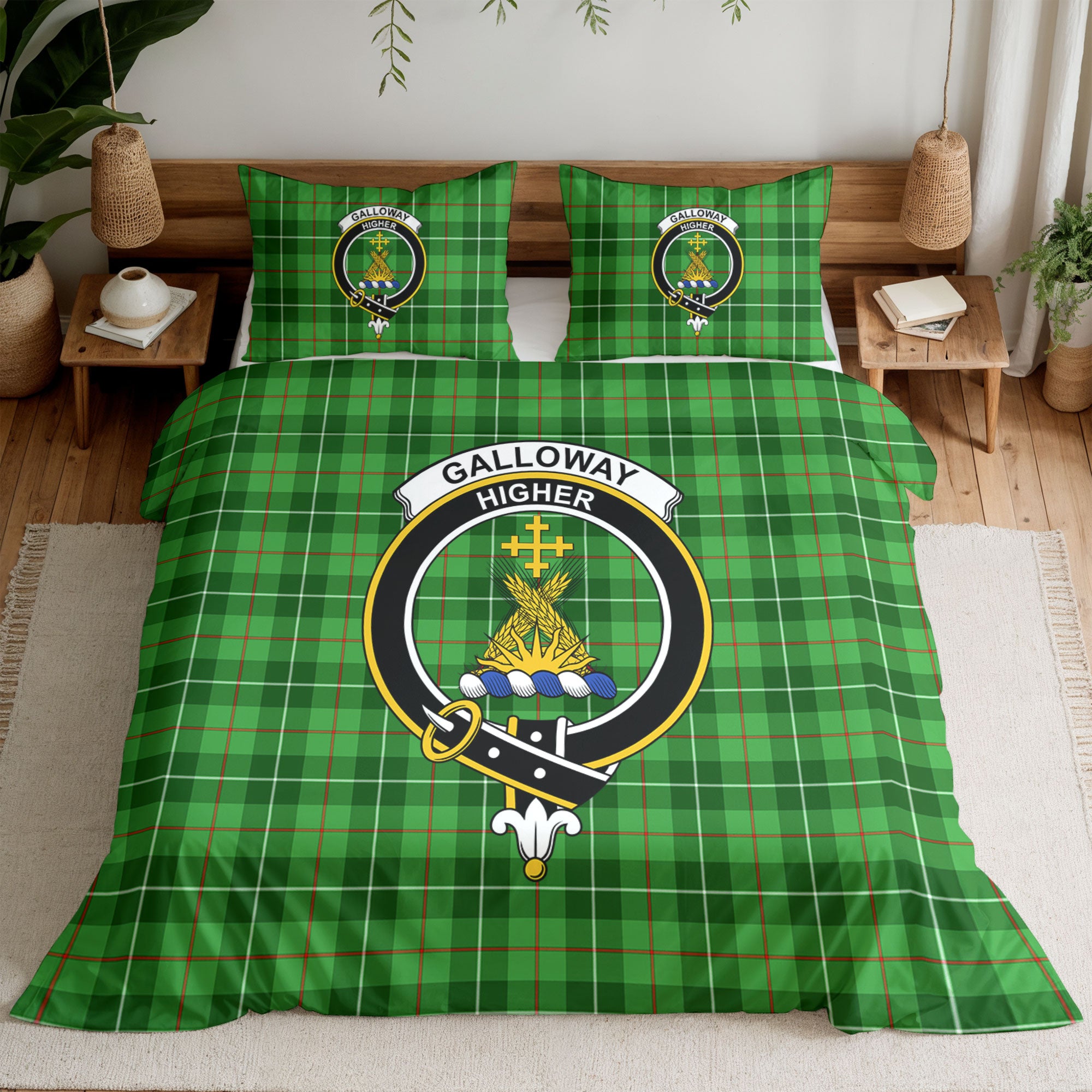 Galloway District Tartan Crest Bedding Set