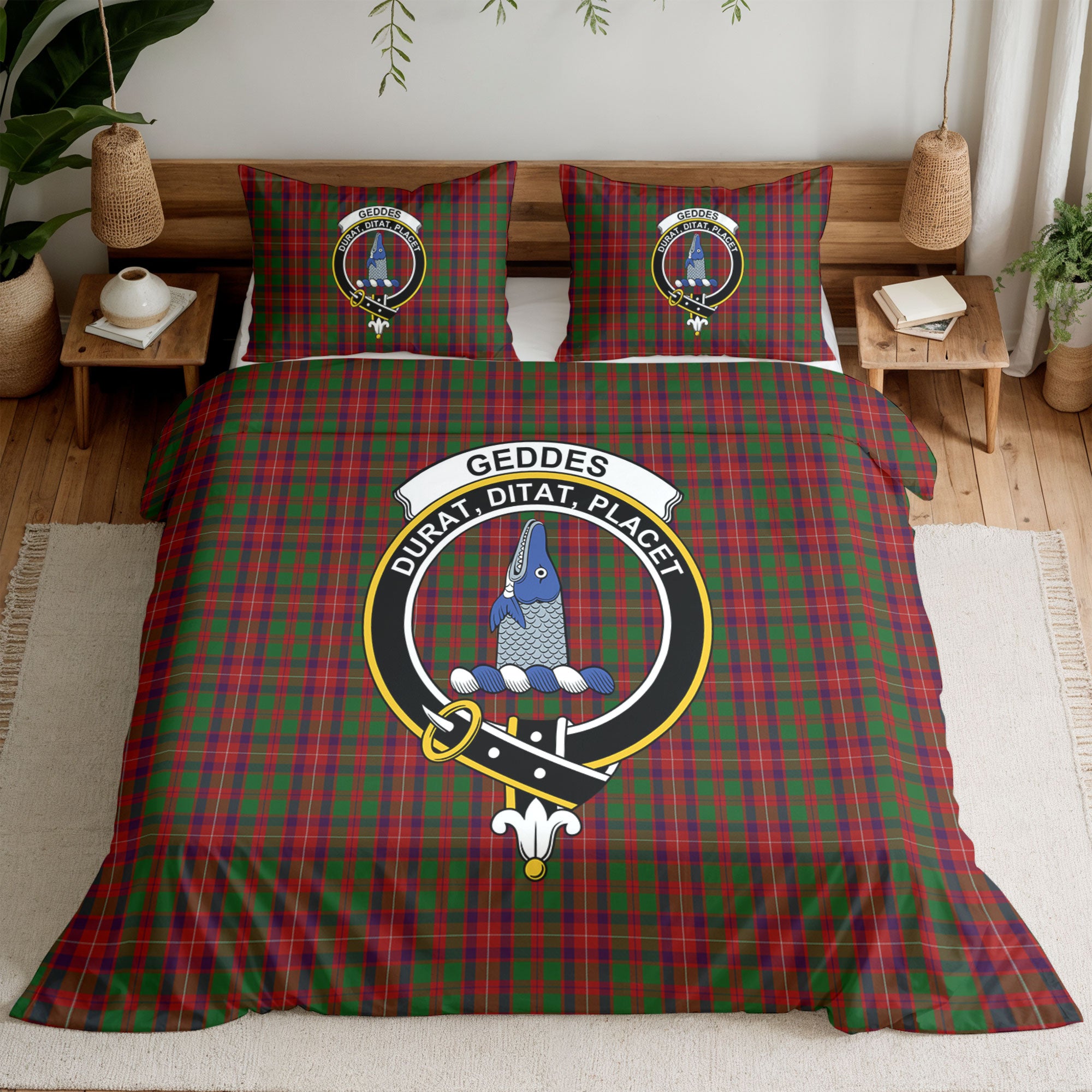 Geddes Tartan Crest Bedding Set