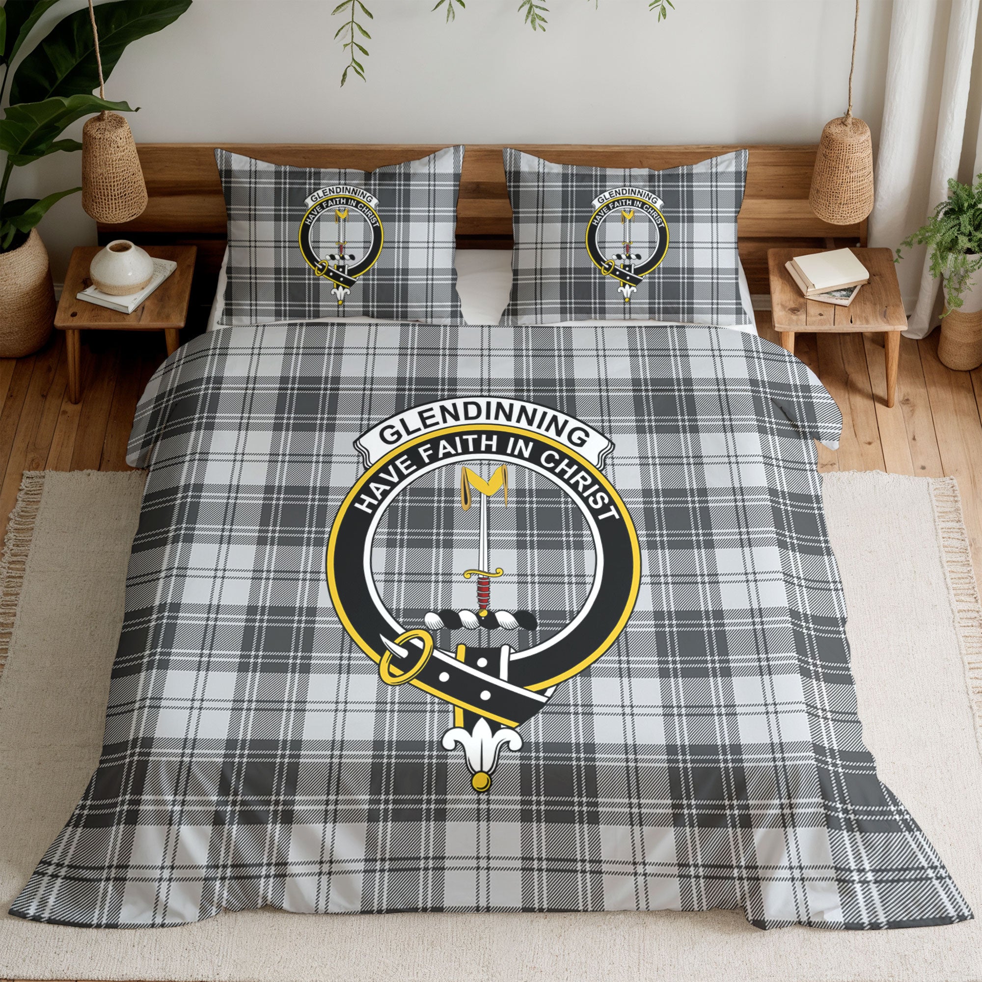Glendinning Tartan Crest Bedding Set