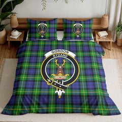 Gordon Modern Tartan Crest Bedding Set