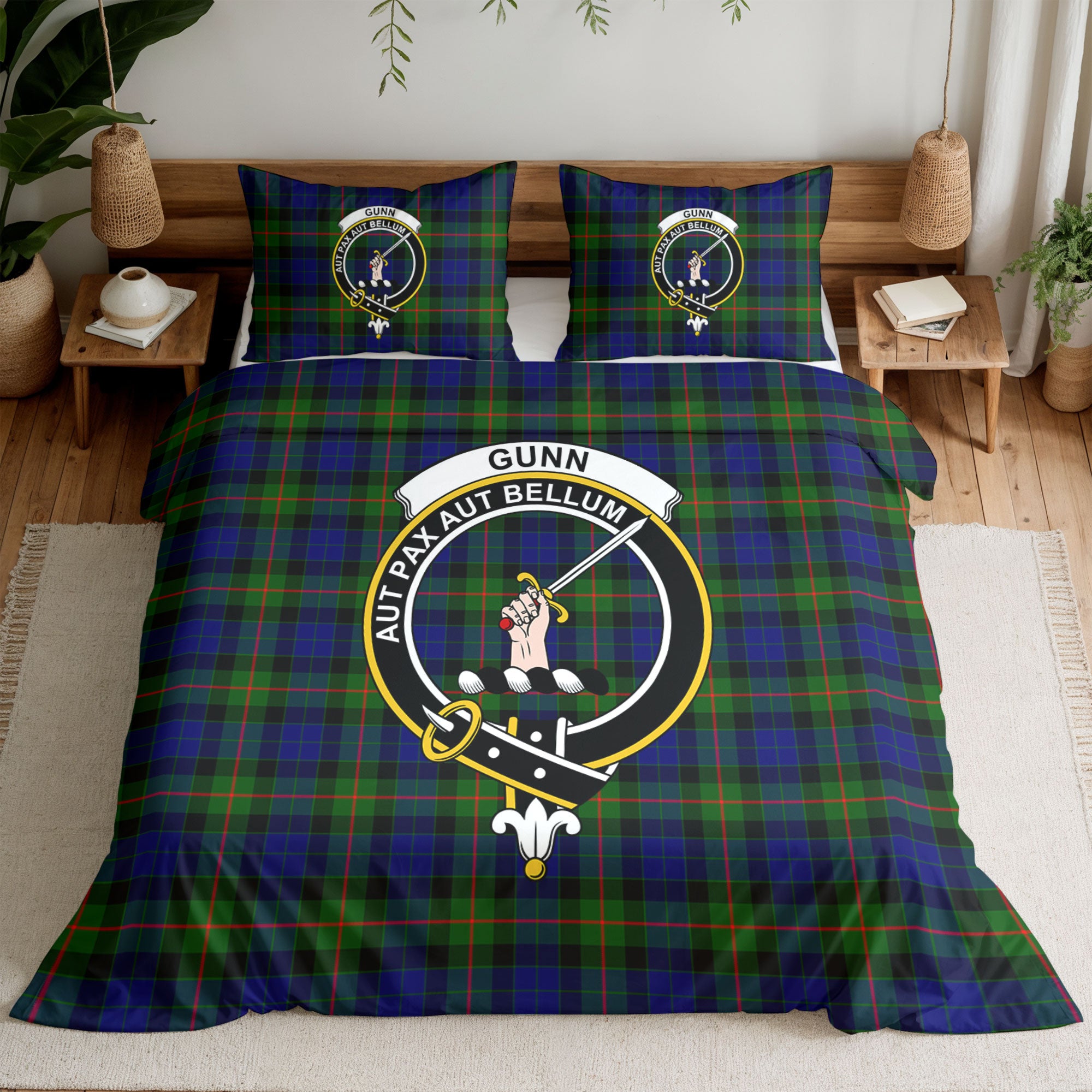 Gunn Modern Tartan Crest Bedding Set