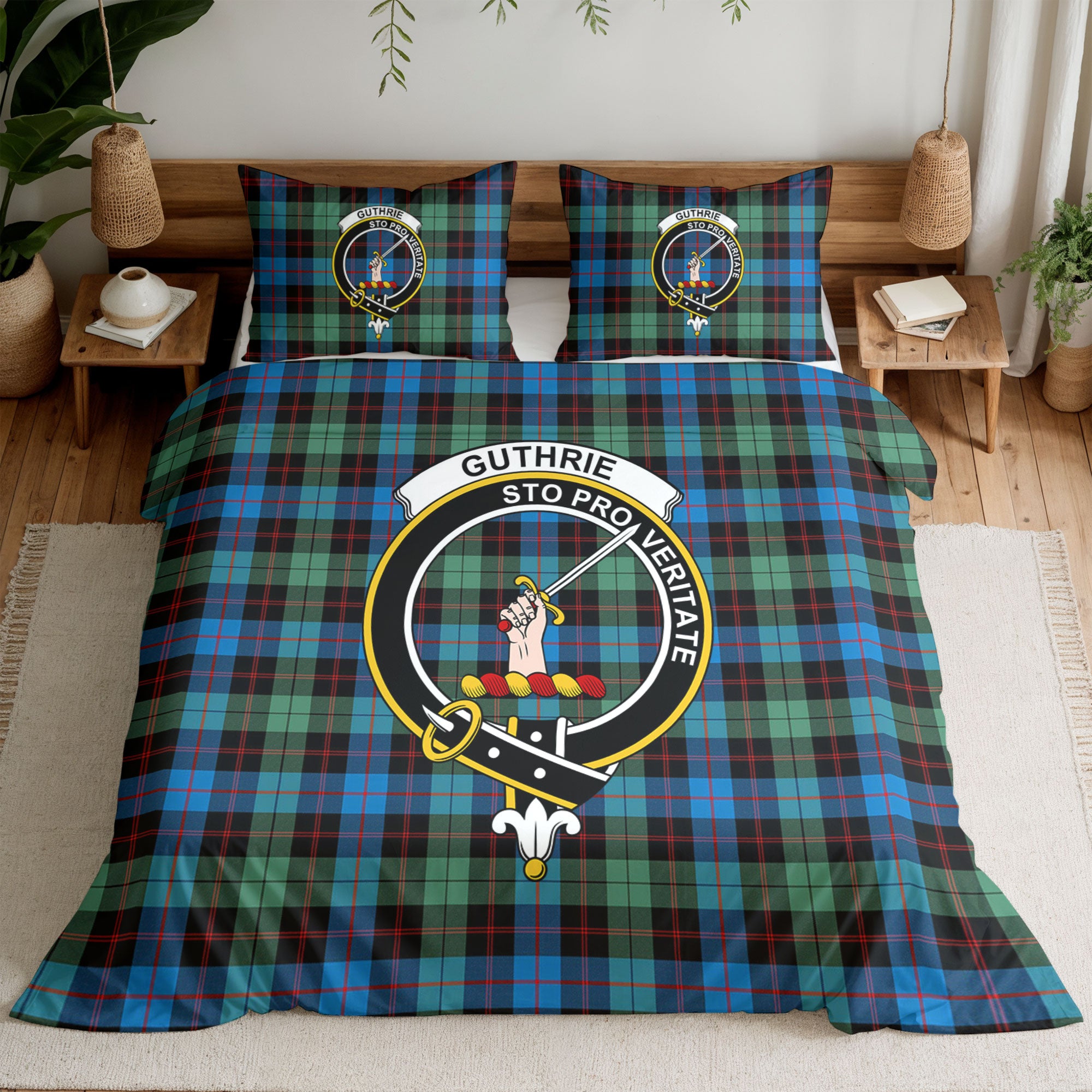 Guthrie Ancient Tartan Crest Bedding Set